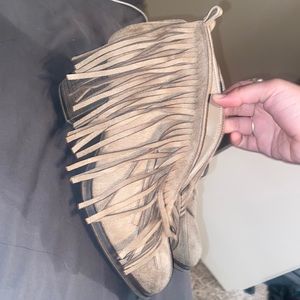 Fringe booties